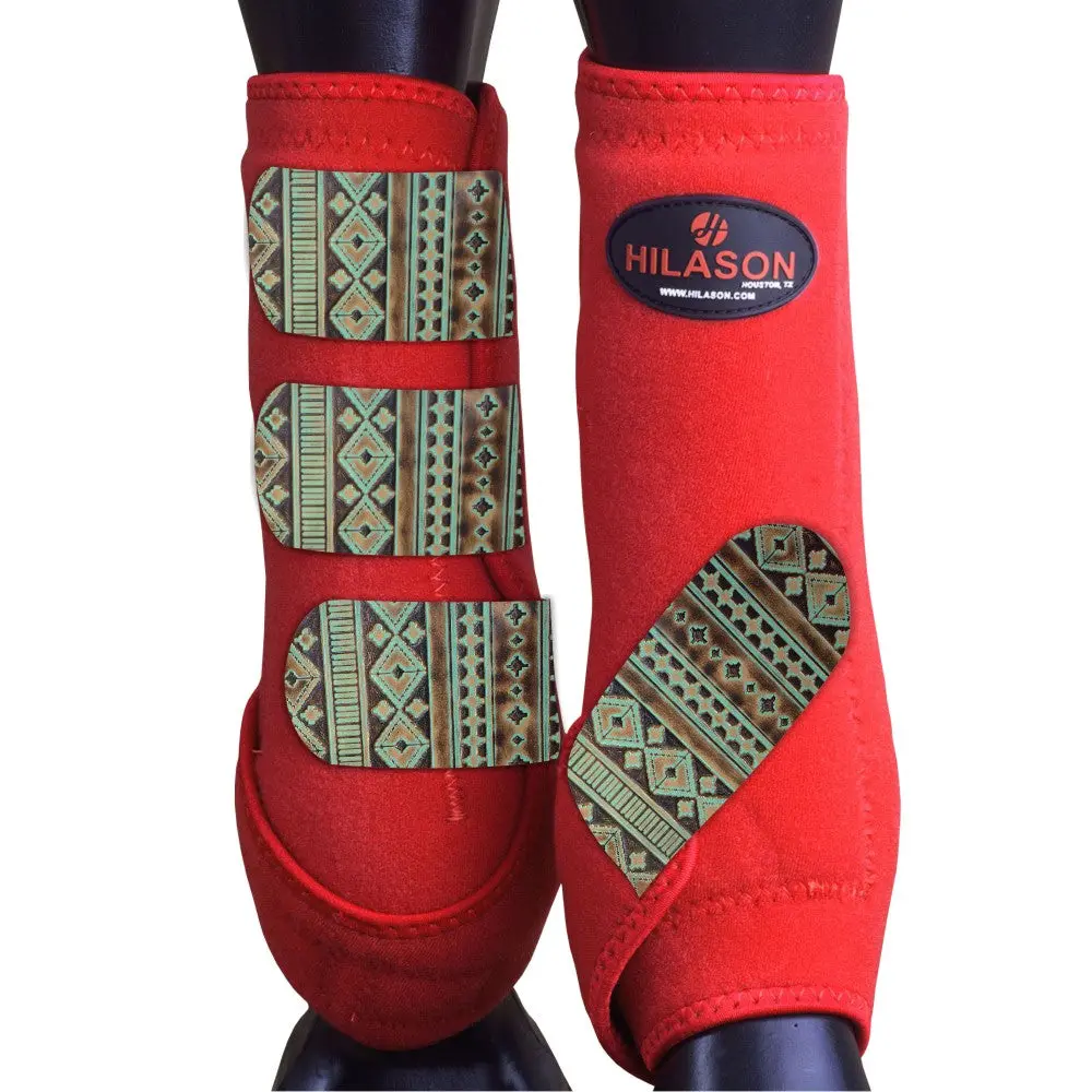 Large Hilason Horse Medicine Sports Boots Rear Hind Leg 1