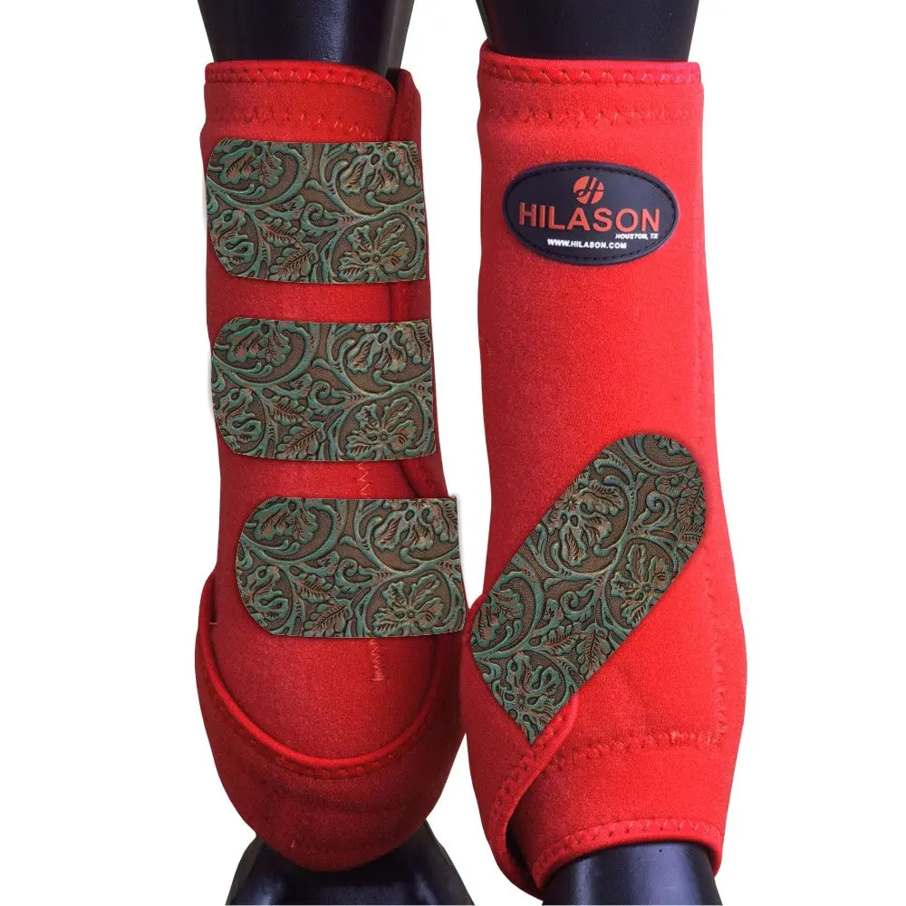 Large Hilason Horse Medicine Sports Boots Rear Hind Leg 1