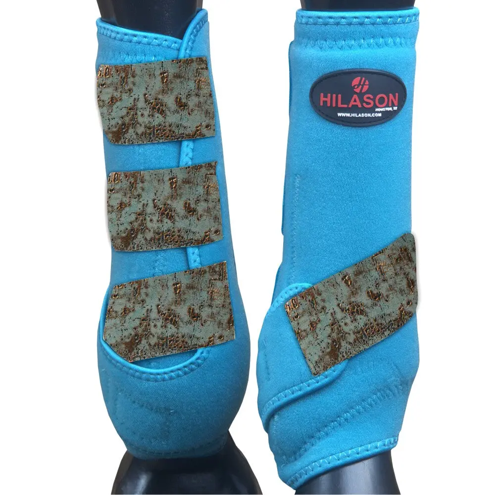 Large Hilason Horse Medicine Sports Boots Rear Hind Leg 1