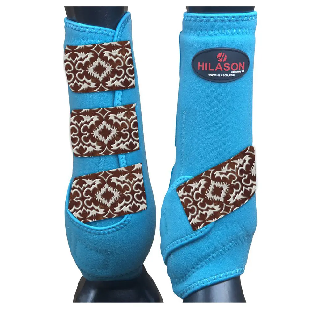 Large Hilason Horse Medicine Sports Boots Rear Hind Leg 1