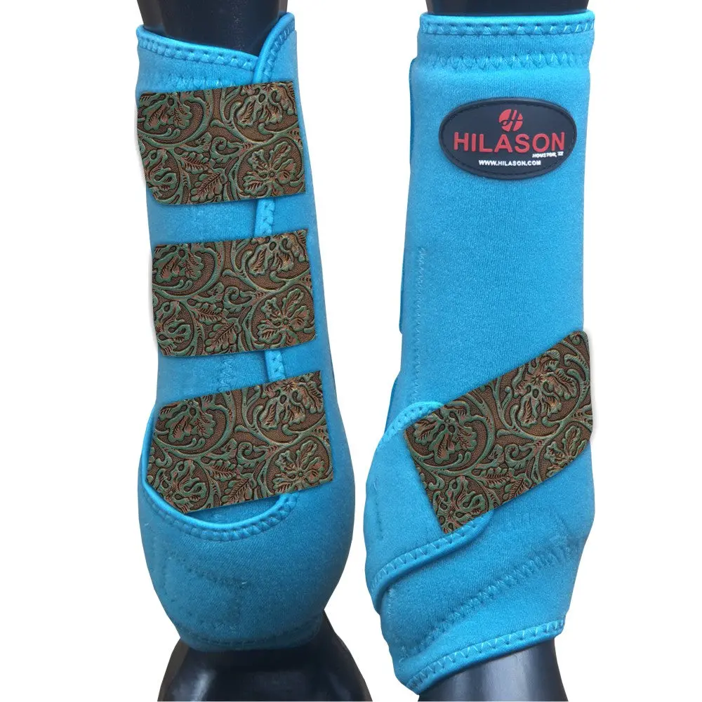 Large Hilason Horse Medicine Sports Boots Rear Hind Leg 1