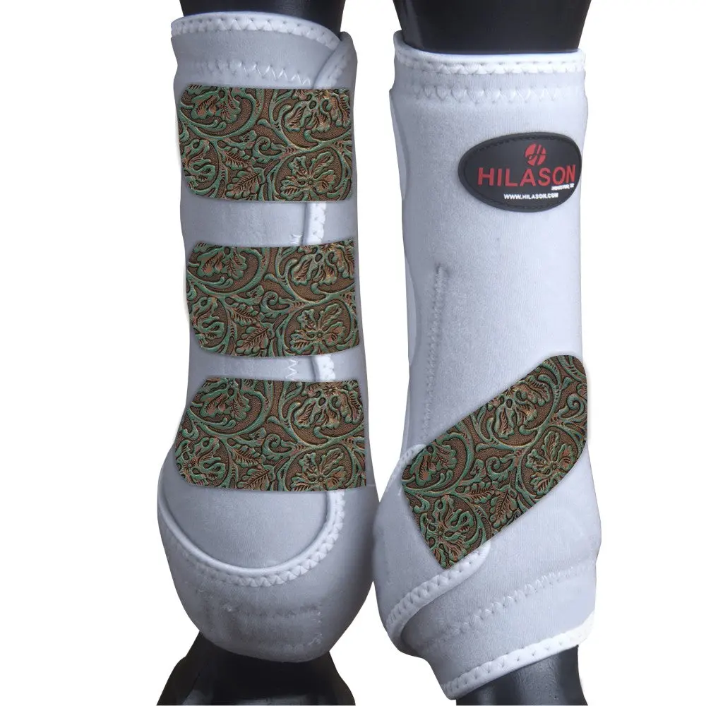 Large Hilason Horse Medicine Sports Boots Rear Hind Leg 1