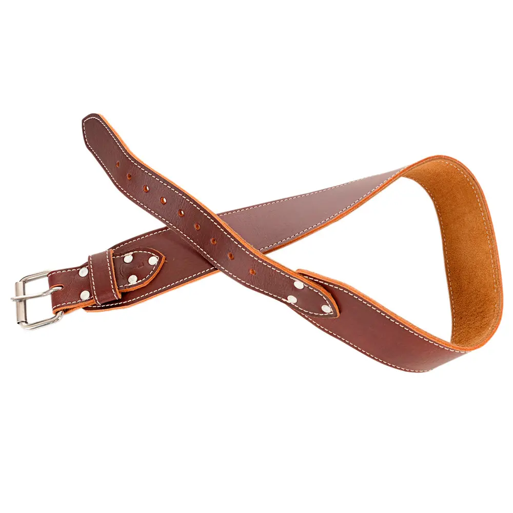 Hilason Leather 3" Ranger Work Tool Belt 2" Heavy Nickel Roller Buckle 5