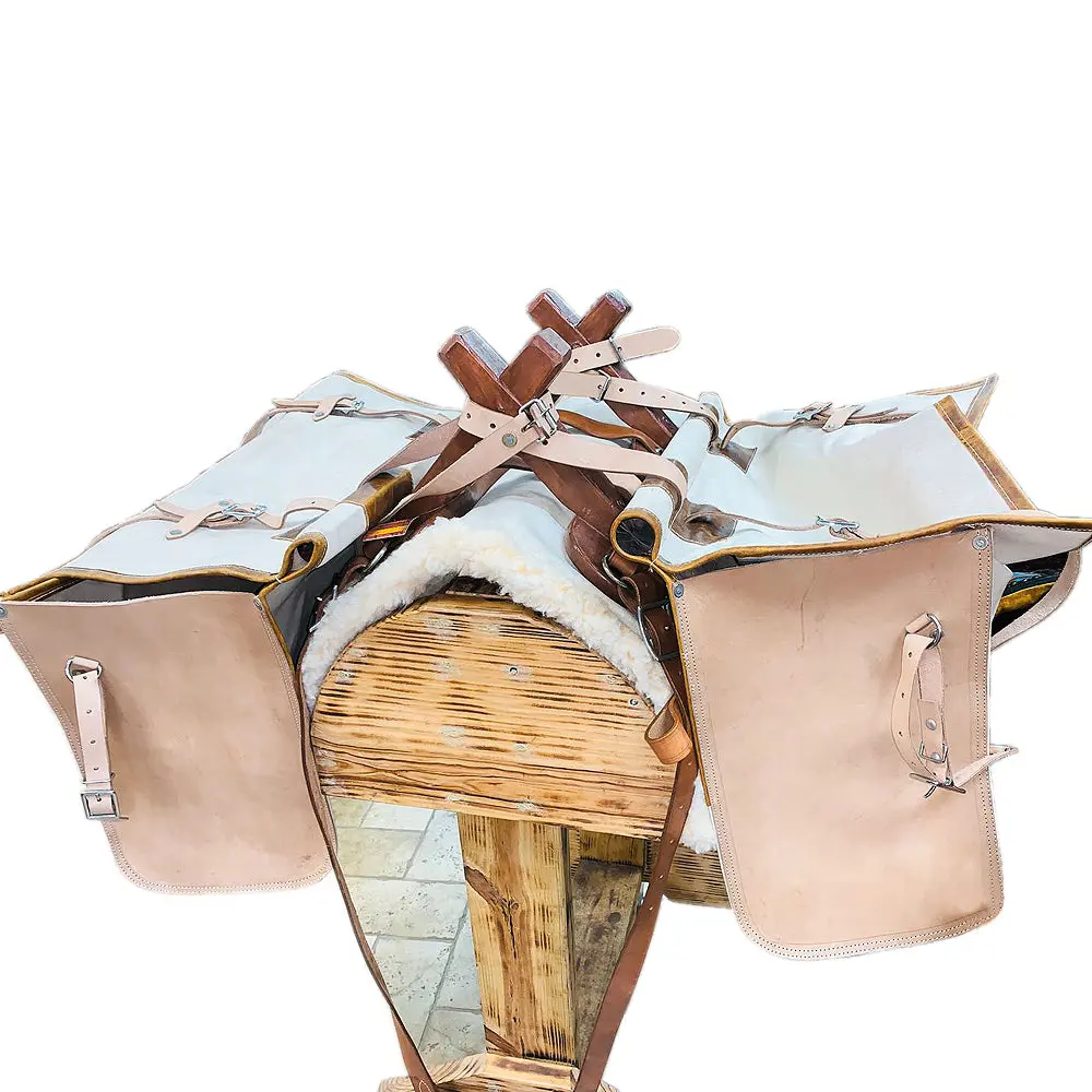 Hilason Professional Series: Sawbuck Pack Saddle With Heavy-Duty Panniers & Pad 1