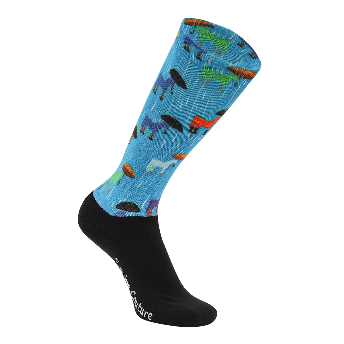 Equine Couture Children's Otc Boot Socks- Rainy Day Ponies 1