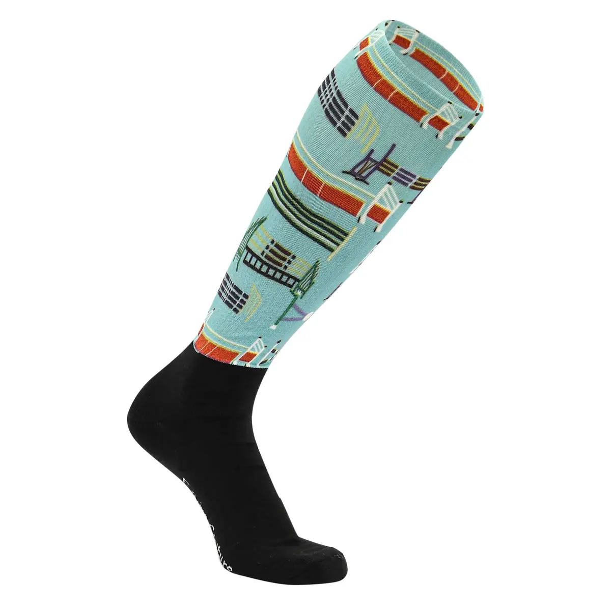 Equine Couture Ladies Otc Boot Socks- Painted Jumps 1