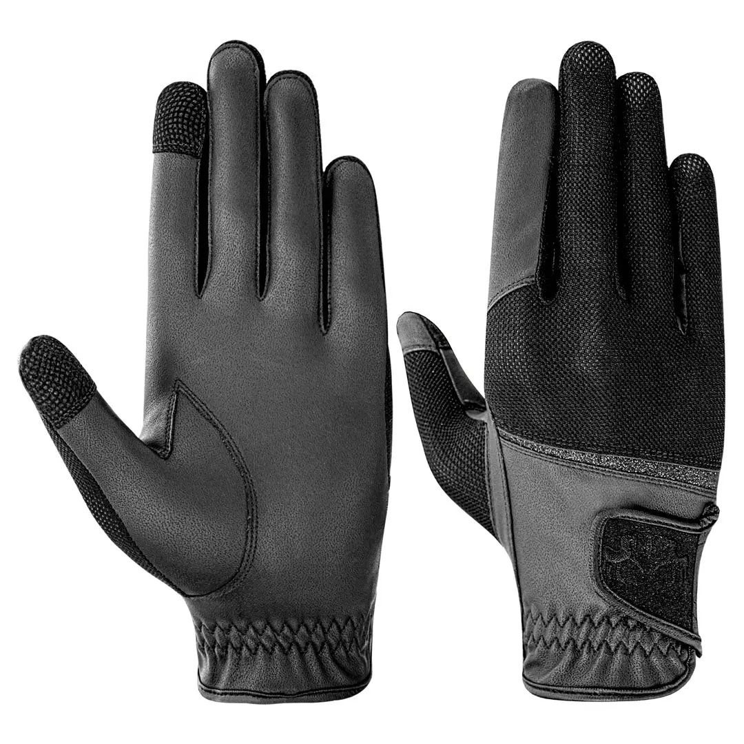 Equine Couture Aerocool Touch Screen Riding Gloves With Glitter 1