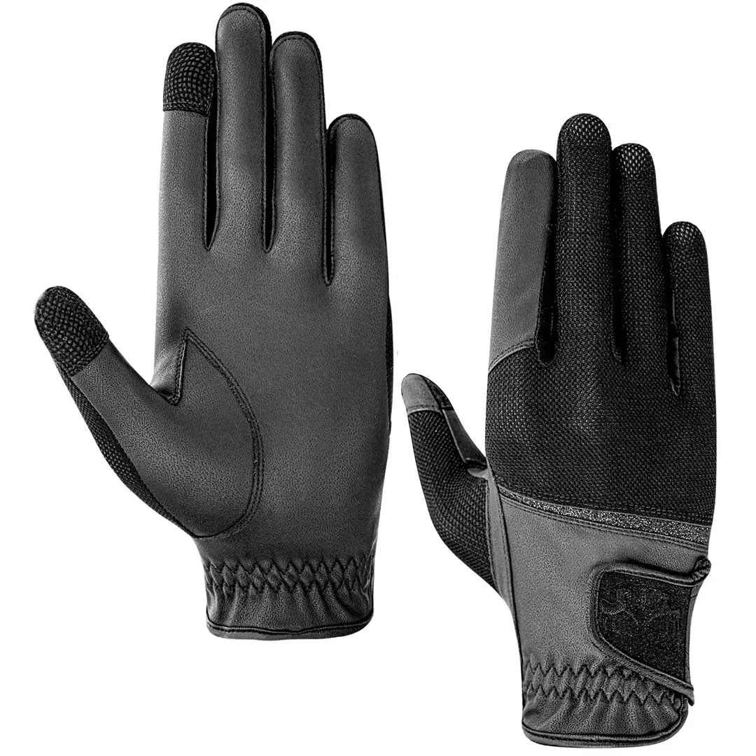Equine Couture Aerocool Touch Screen Riding Gloves With Glitter 2