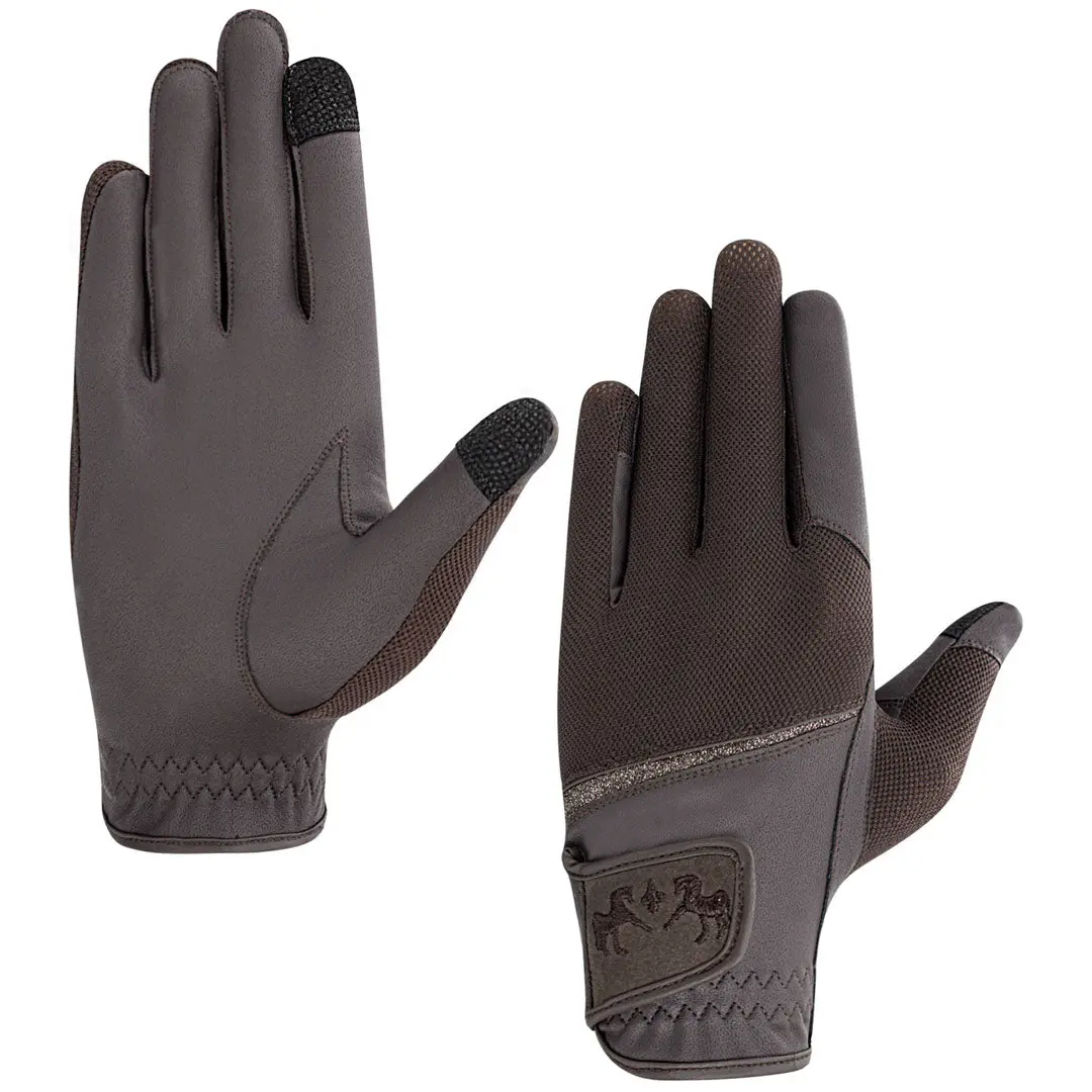 Equine Couture Aerocool Touch Screen Riding Gloves With Glitter 5