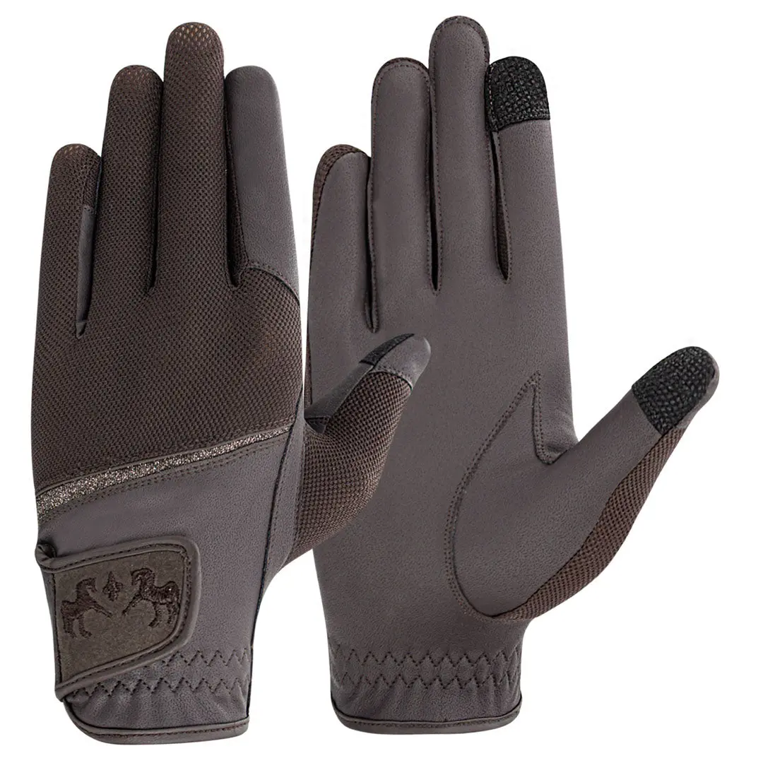 Equine Couture Aerocool Touch Screen Riding Gloves With Glitter 6