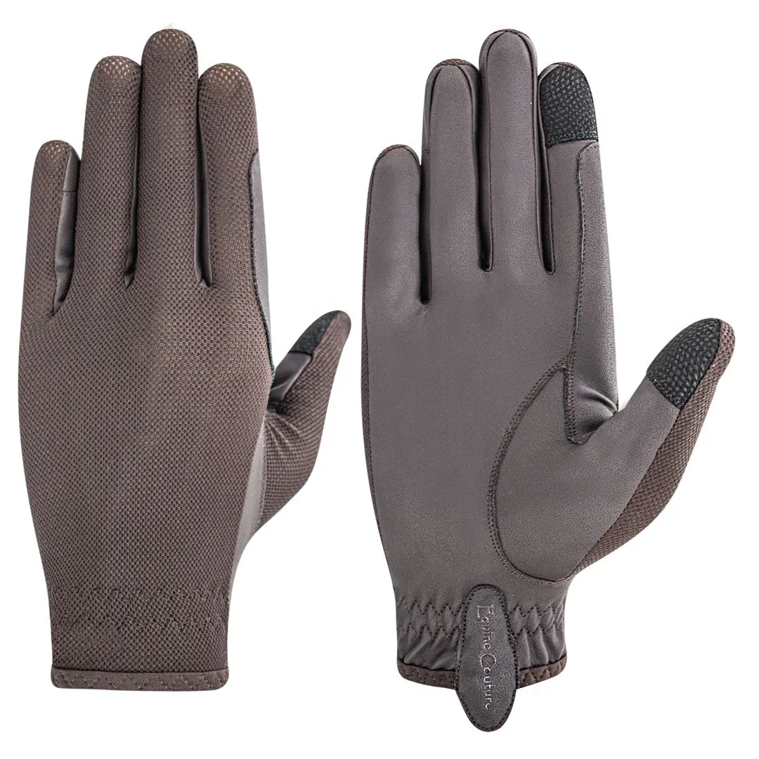 Equine Couture Aerocool Hook And Loop Adjustable Touch Screen Riding Gloves 6