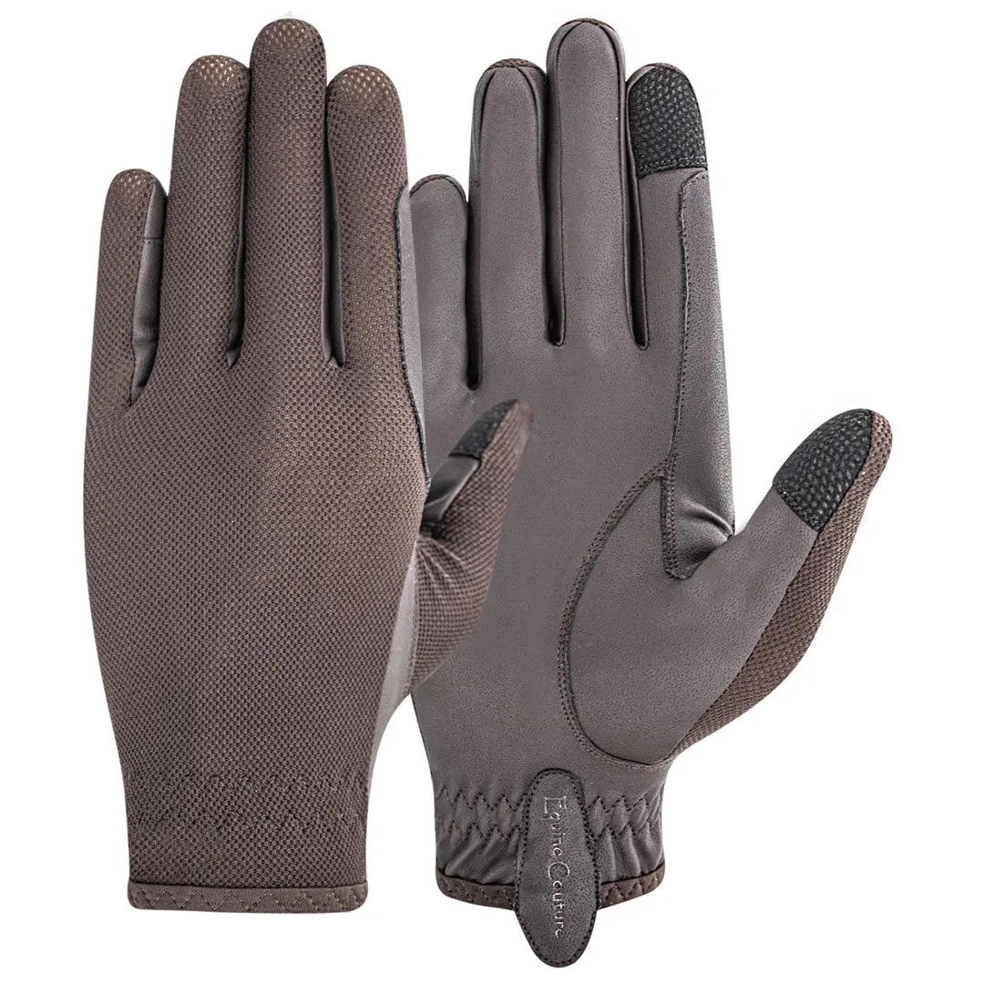 Equine Couture Aerocool Hook And Loop Adjustable Touch Screen Riding Gloves 6
