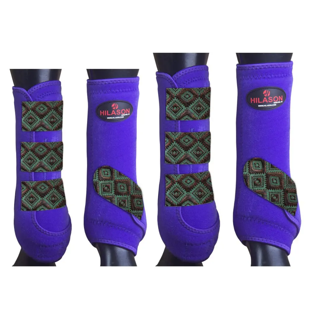 4 Pack Lrg Hilason Horse Medicine Sports Boots Front Hind Leg 1