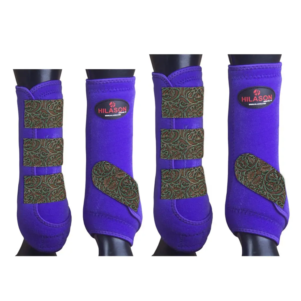 4 Pack Med Hilason Horse Medicine Sports Boots Front Hind Leg 1