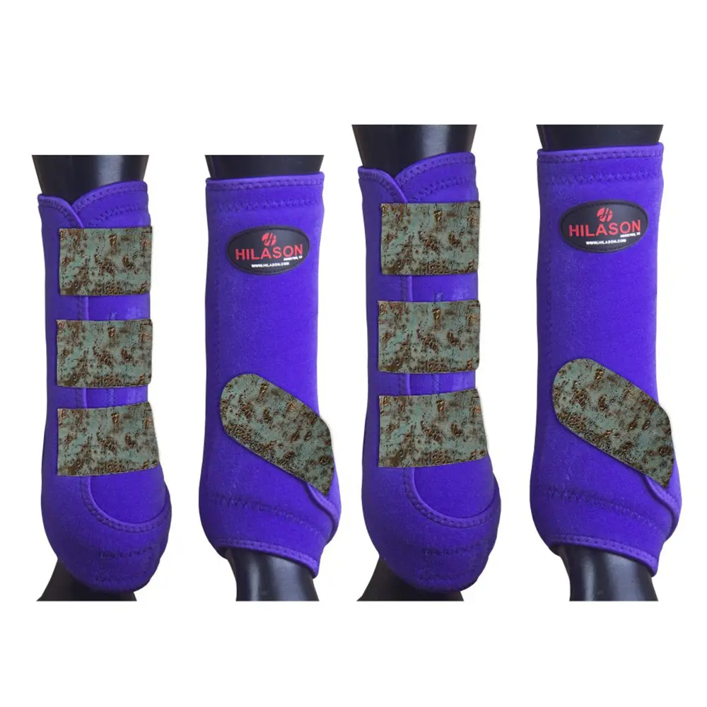 4 Pack Med Hilason Horse Medicine Sports Boots Front Hind Leg 1