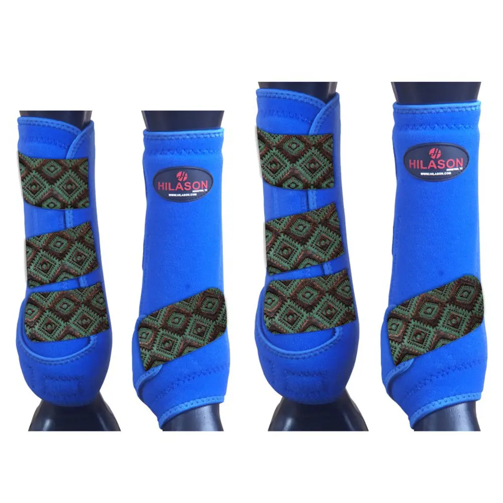 4 Pack Lrg Hilason Horse Medicine Sports Boots Front Hind Leg 1