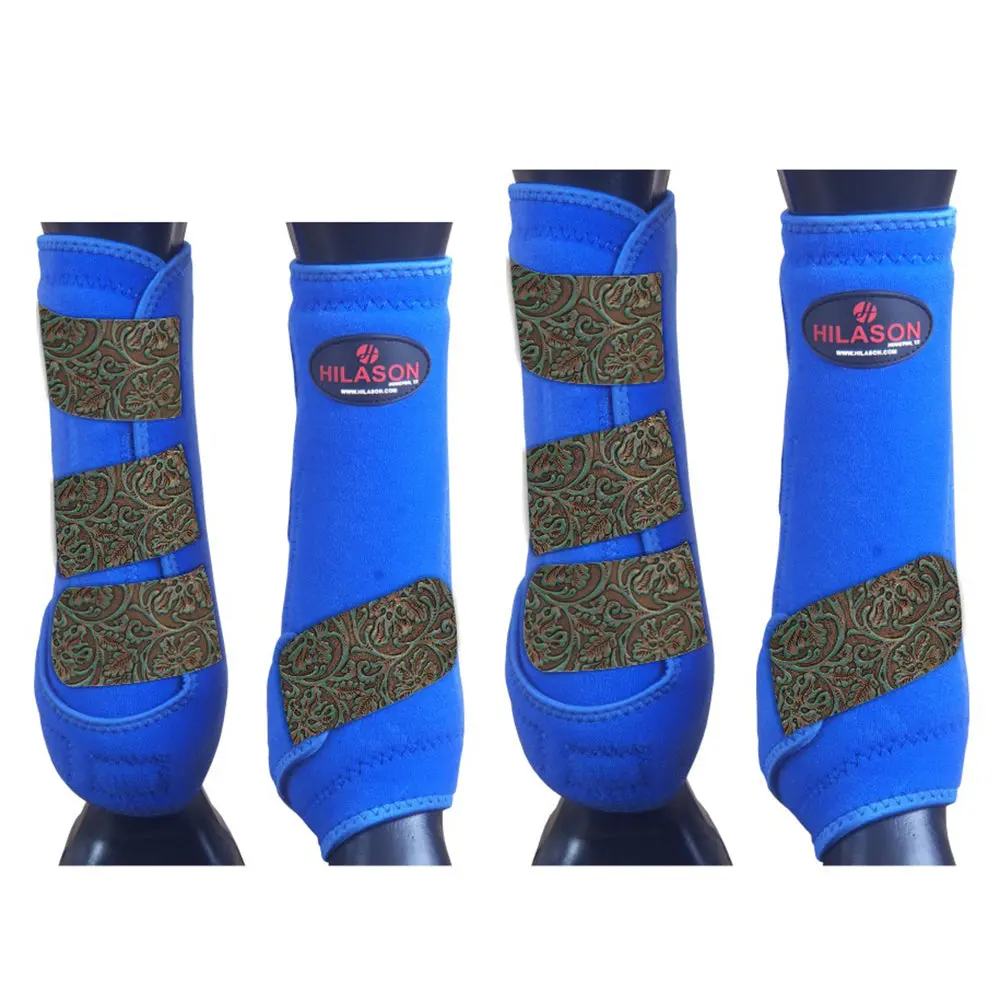 4 Pack Lrg Hilason Horse Medicine Sports Boots Front Hind Leg 1