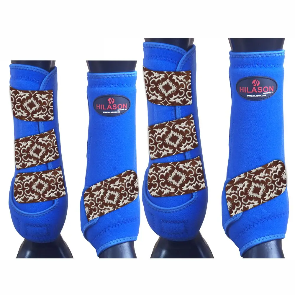 4 Pack Lrg Hilason Horse Medicine Sports Boots Front Hind Leg 1