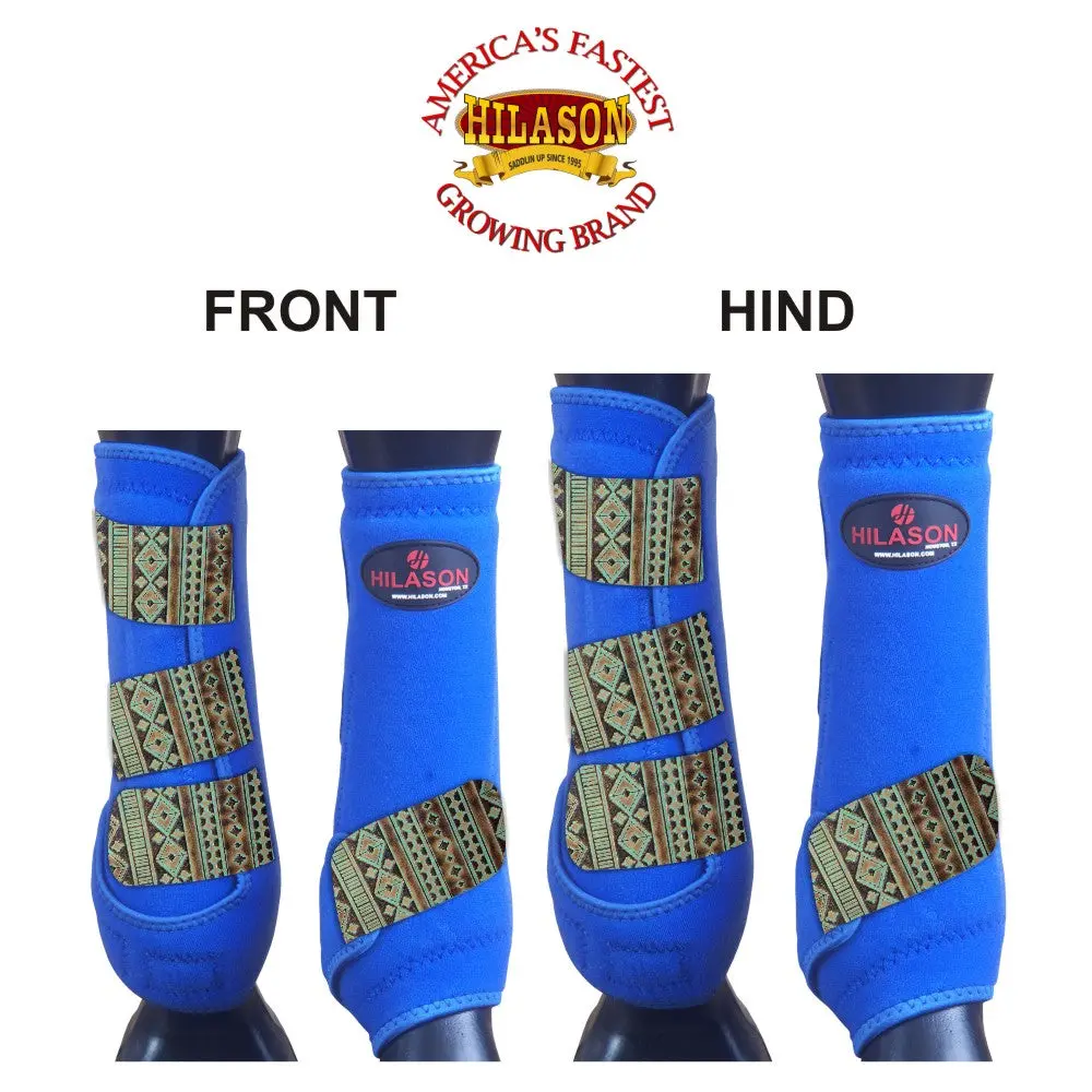 4 Pack Lrg Hilason Horse Medicine Sports Boots Front Hind Leg 1