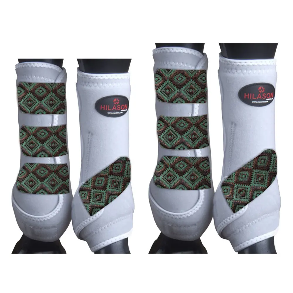 4 Pck X Lrg Hilason Horse Medicine Sports Boots Front Hind 1