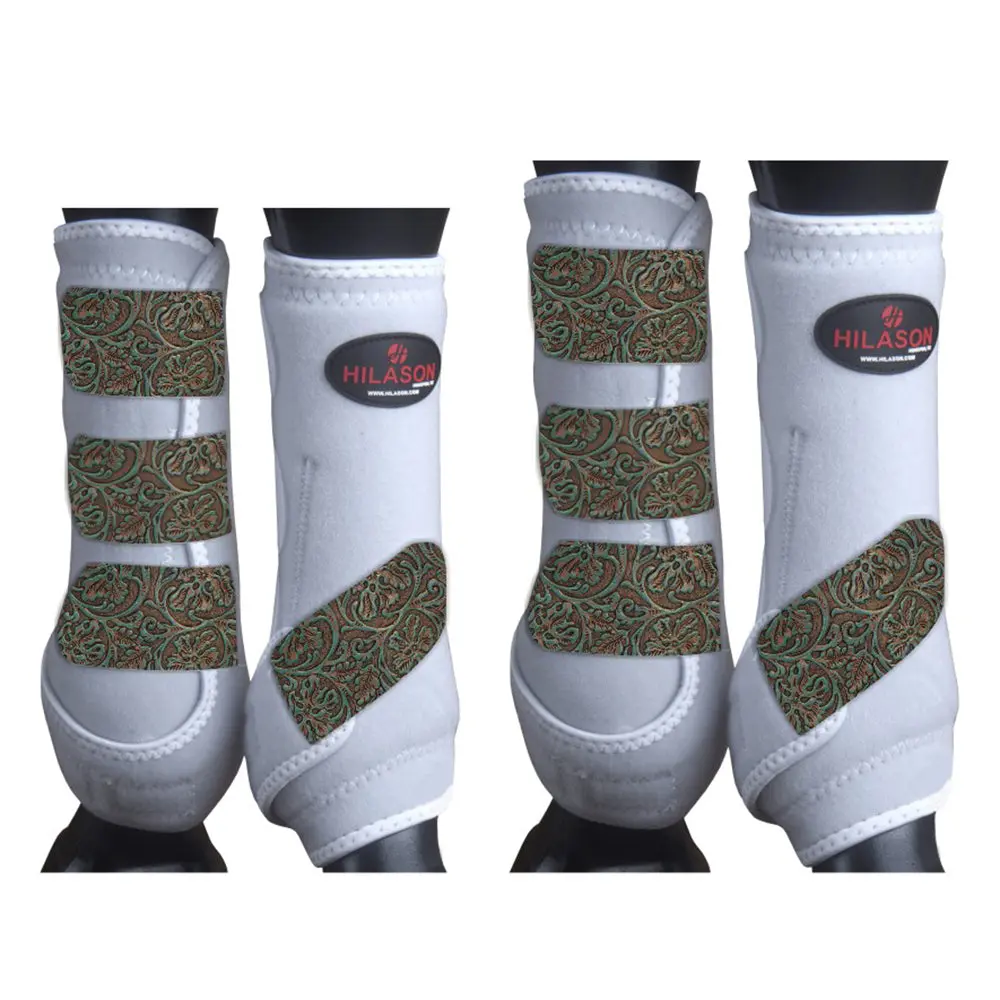 4 Pck X Lrg Hilason Horse Medicine Sports Boots Front Hind 1