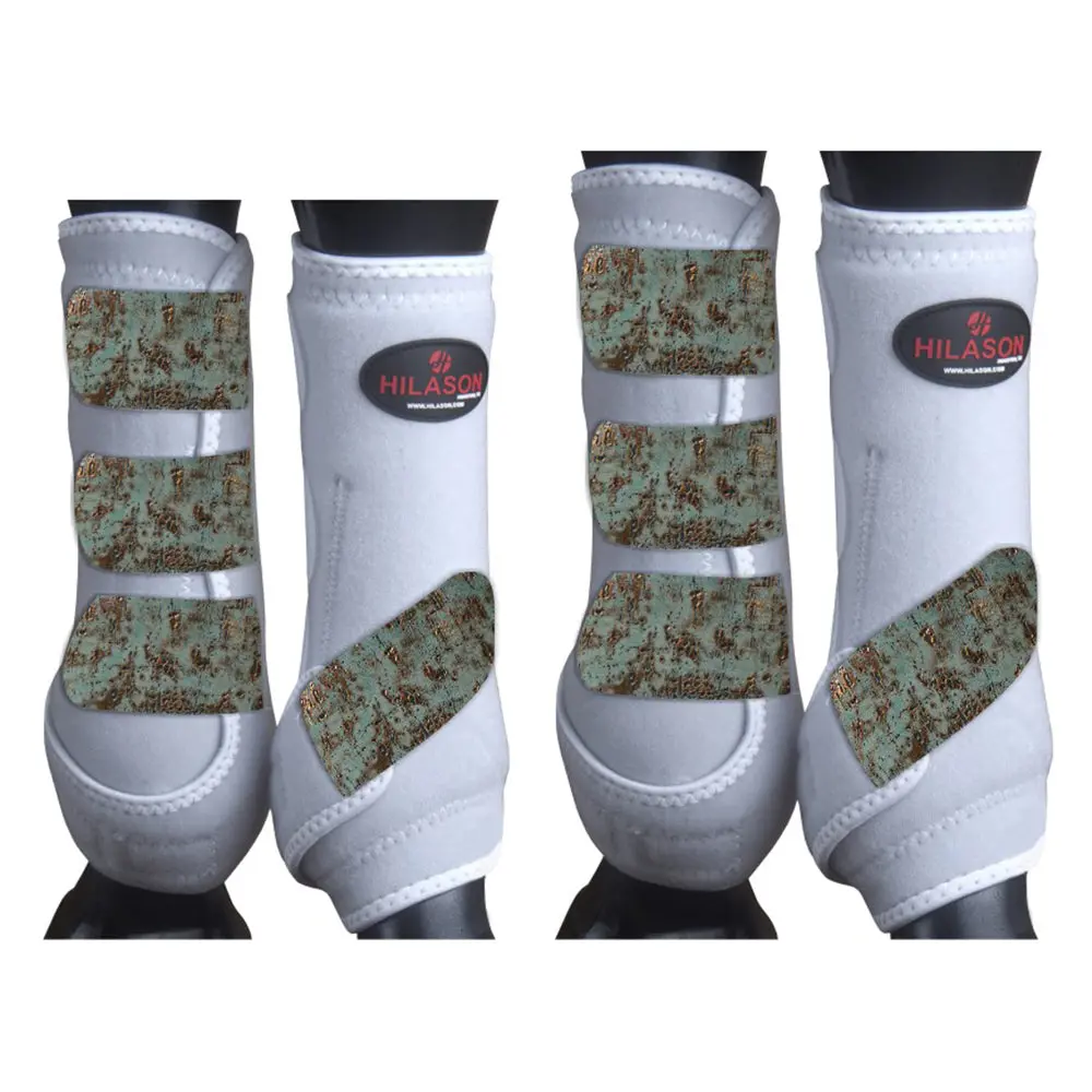 4 Pack Lrg Hilason Horse Medicine Sports Boots Front Hind Leg 1