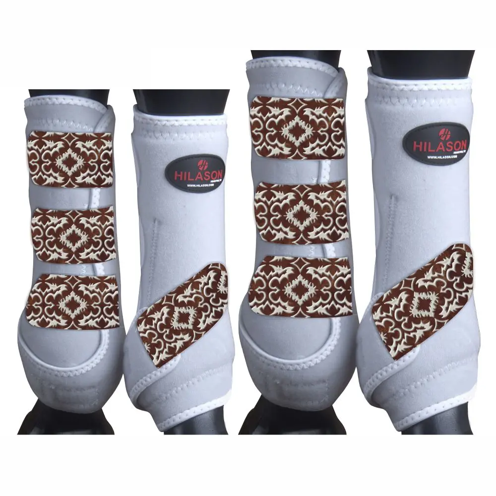 4 Pack Lrg Hilason Horse Medicine Sports Boots Front Hind Leg 1