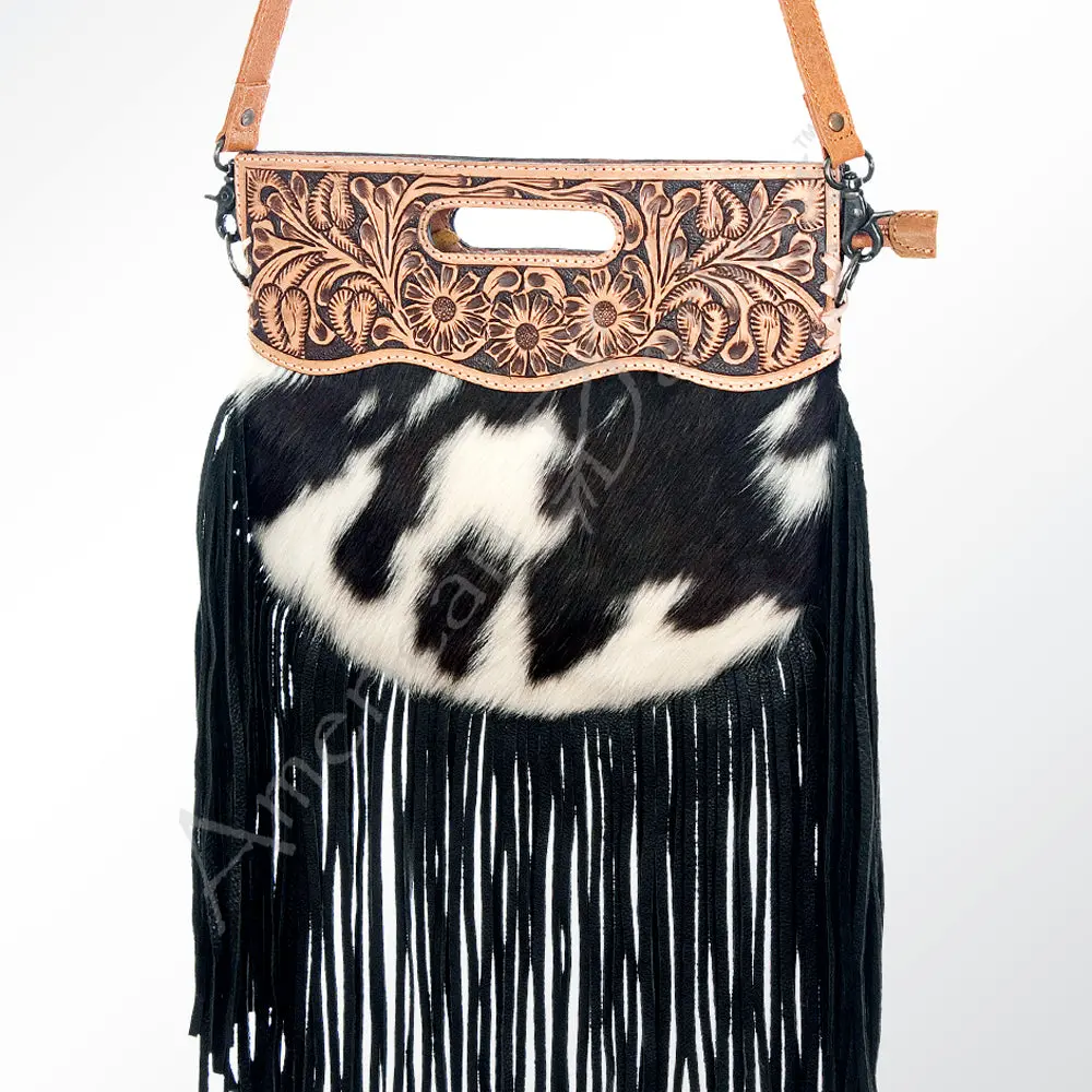 American Darling Western Leather Clutch Bag Hand Tooled Floral Carved Cowhide Purse With Ykk Zipper & Full Grain Leather 1