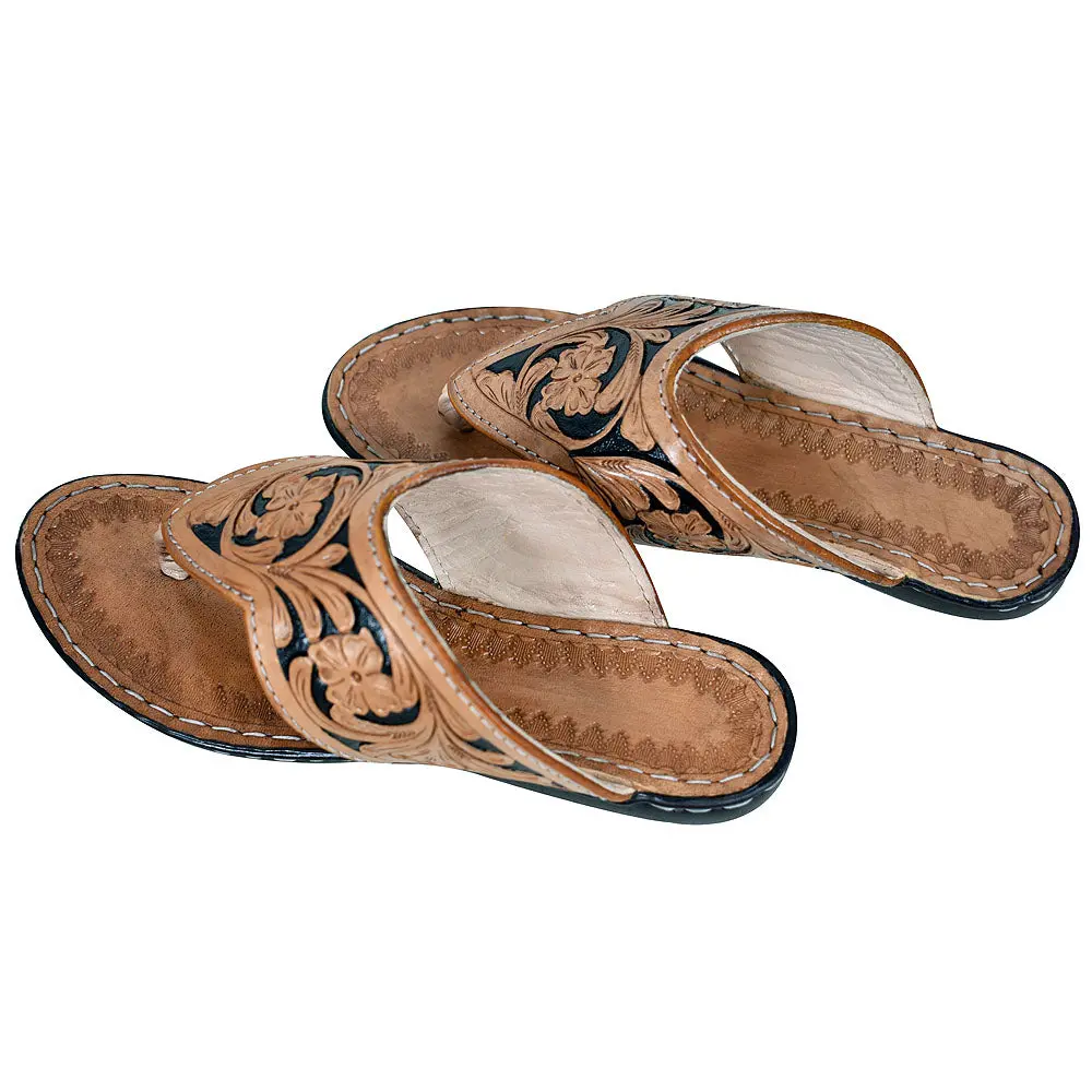 American Darling Hand Tooled Genuine Western Leather Sliper 1