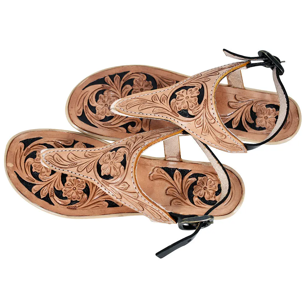 American Darling Hand Tooled Genuine Western Leather Sliper 1