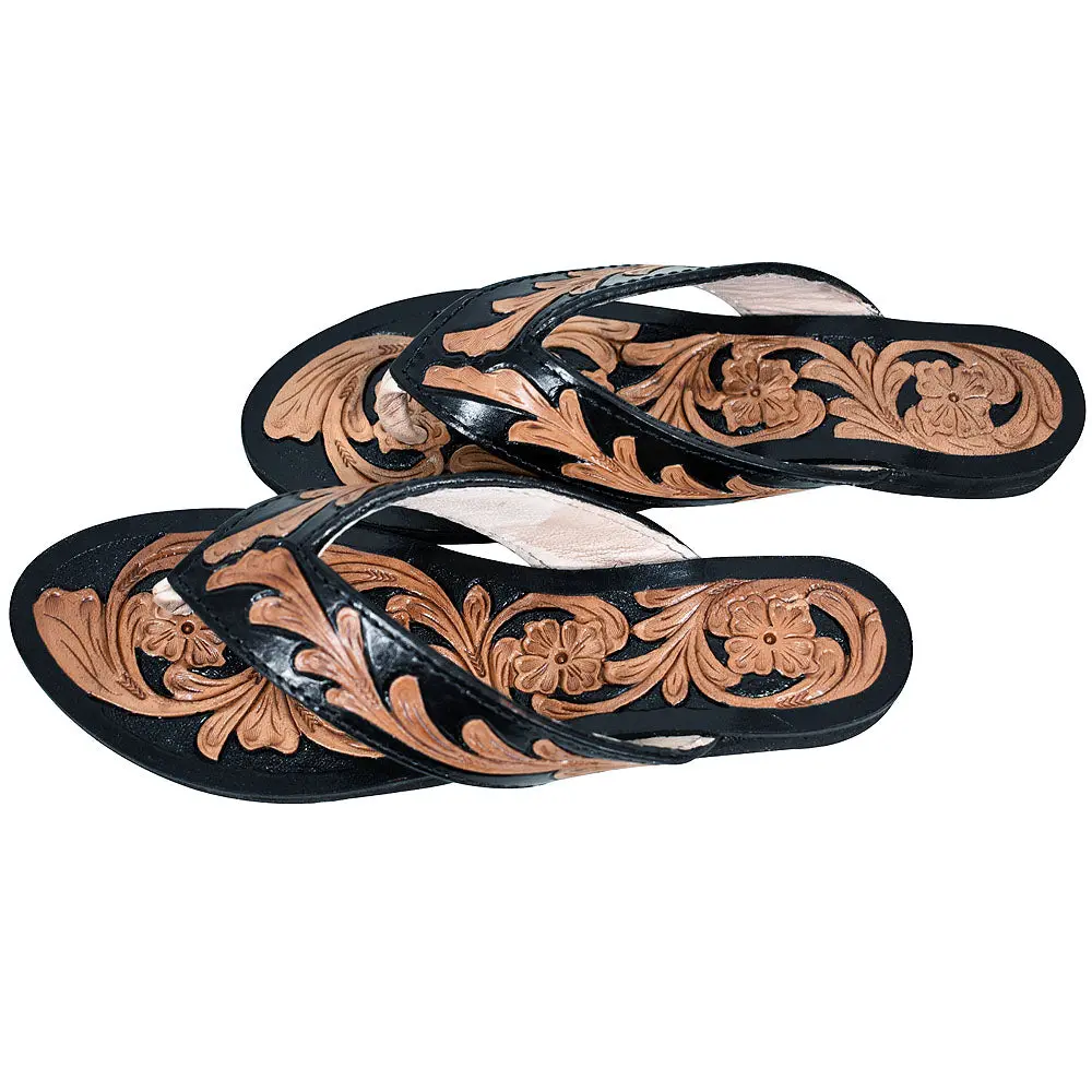 American Darling Hand Tooled Genuine Western Leather Sliper 1