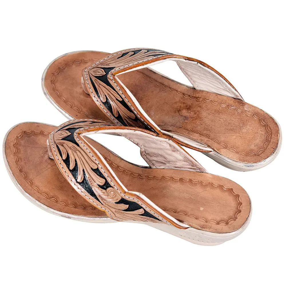 American Darling Hand Tooled Genuine Western Leather Sliper 1