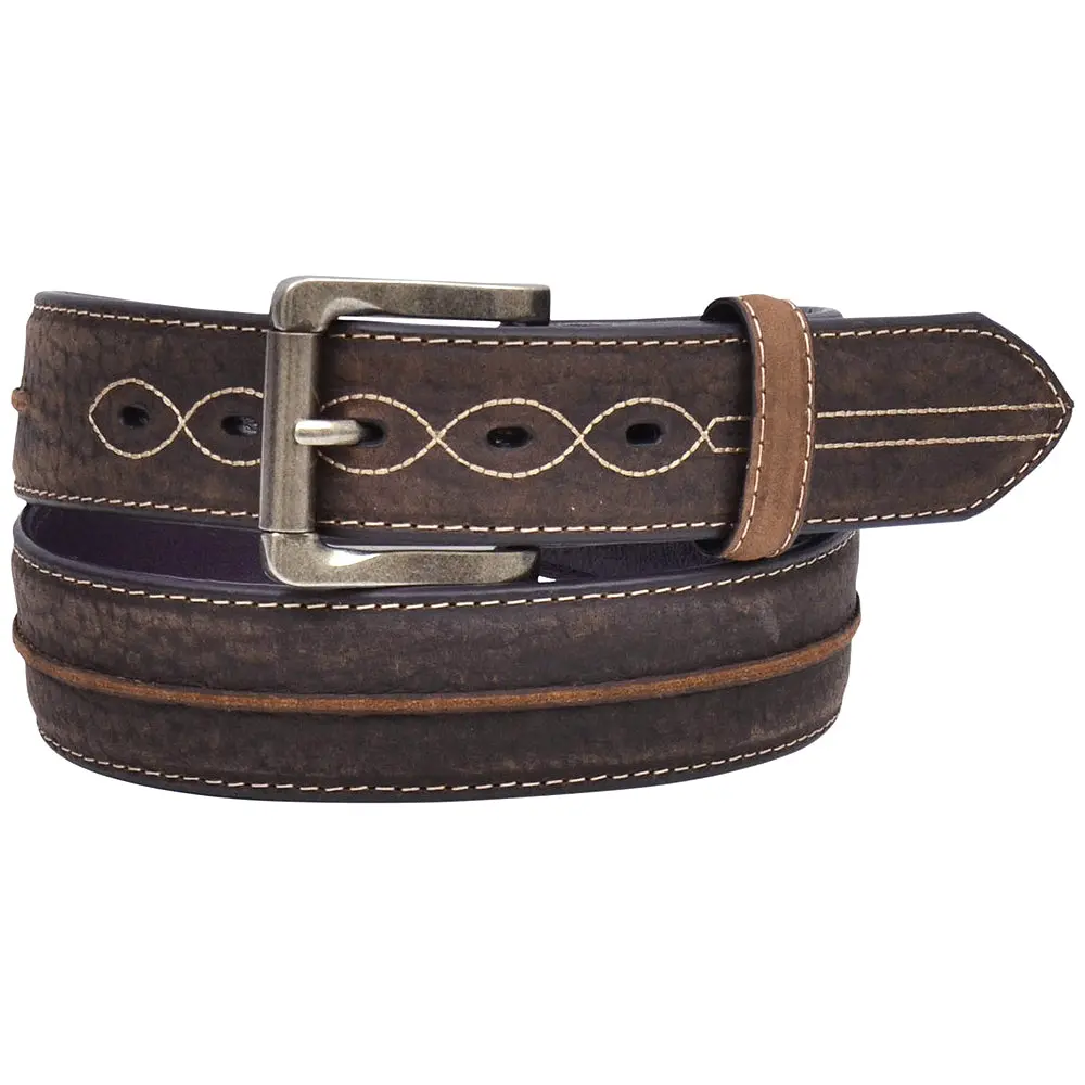 3D Belt 1.50 In. Mens Waxy Leather Western Basic Black 3