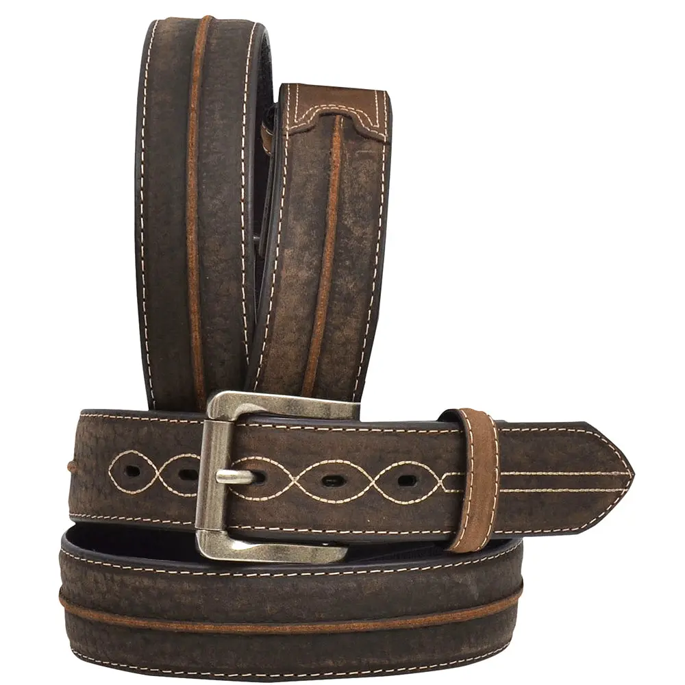 3D Belt 1.50 In. Mens Waxy Leather Western Basic Black 5