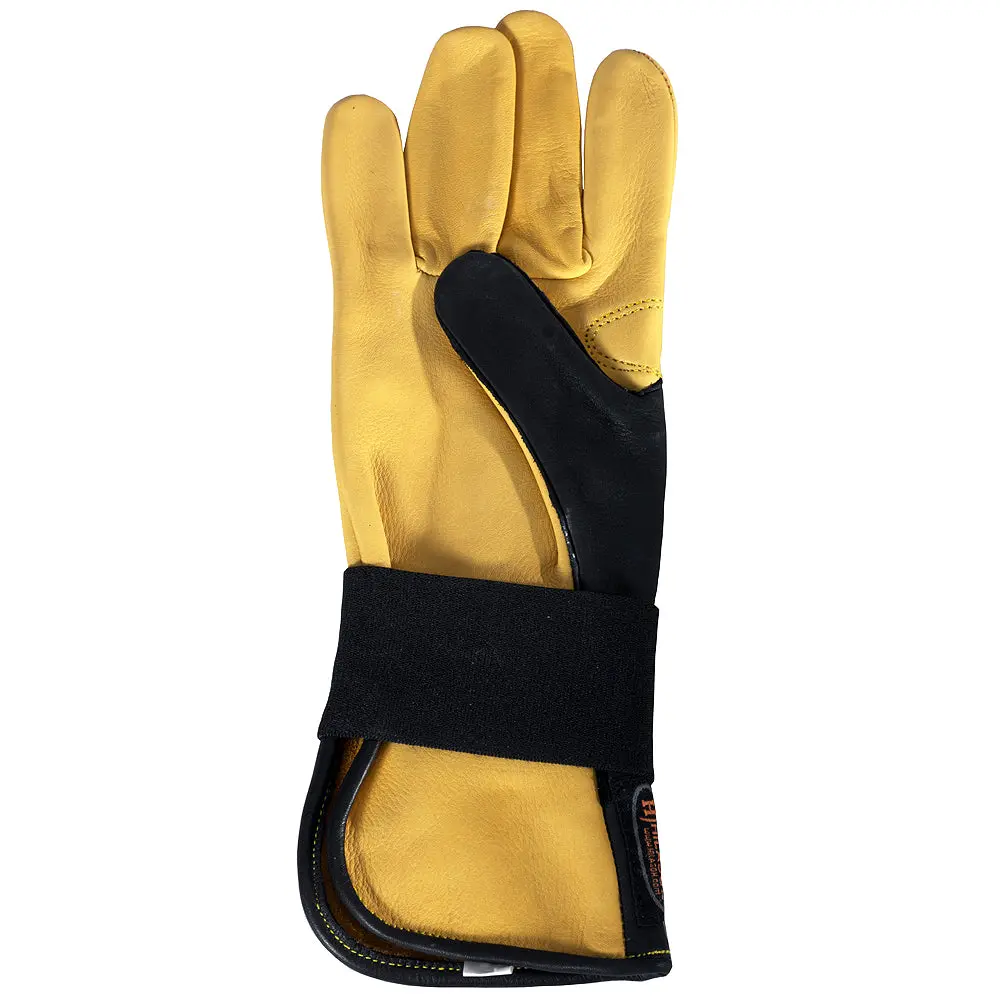 Hilason Bull Riding Gloves Genuine Leather Right-Hand Size (6" To 10") | Horse Horseback Women Men 1