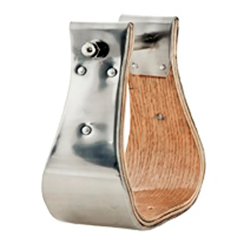 3 Inch Wide Hilason Horse Bell Stirrups Bound Stainless Steel 1