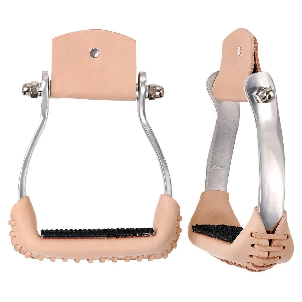 Tough 1 Western Aluminum Barrel Racer Stirrups Silver Finish 1