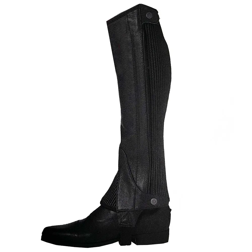 8-10 Ovation Child Half Chaps Pro Top Grain Black 1