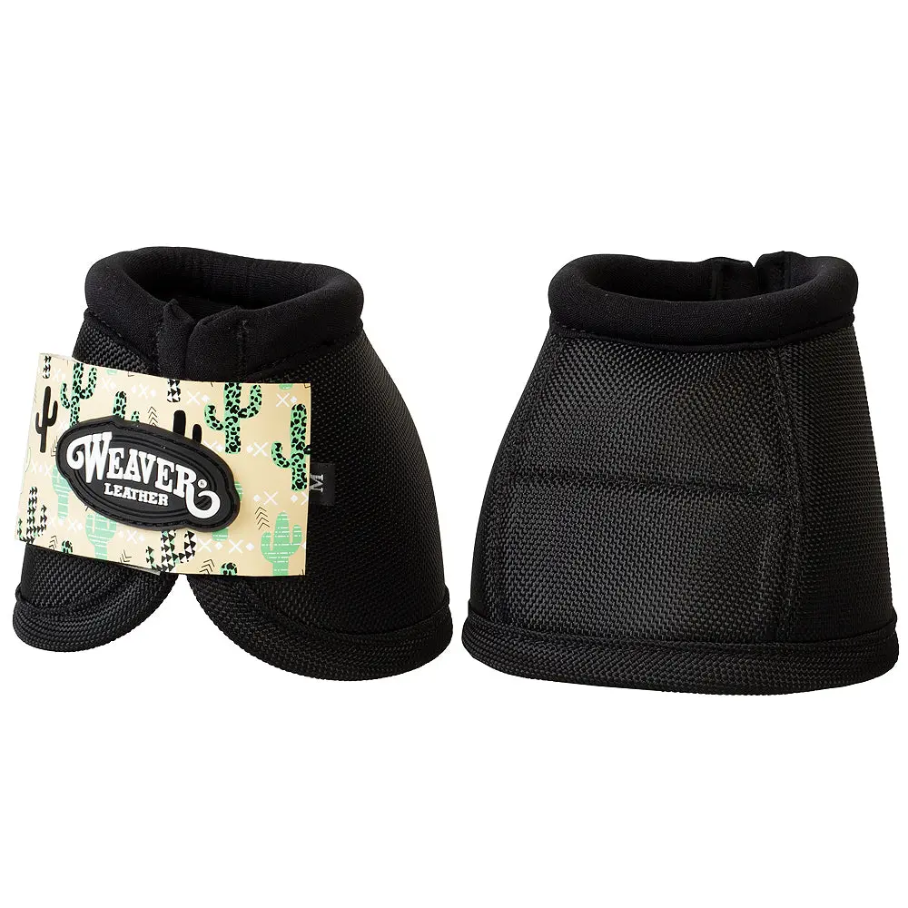 Medium Weaver Leather Horse Bell Boots Ballistic No Turn Black Cactus 1