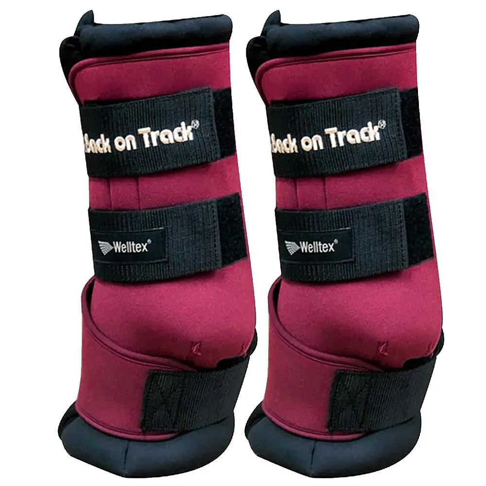 12" Back On Track Quick Wraps - Burgundy (Pair) 1