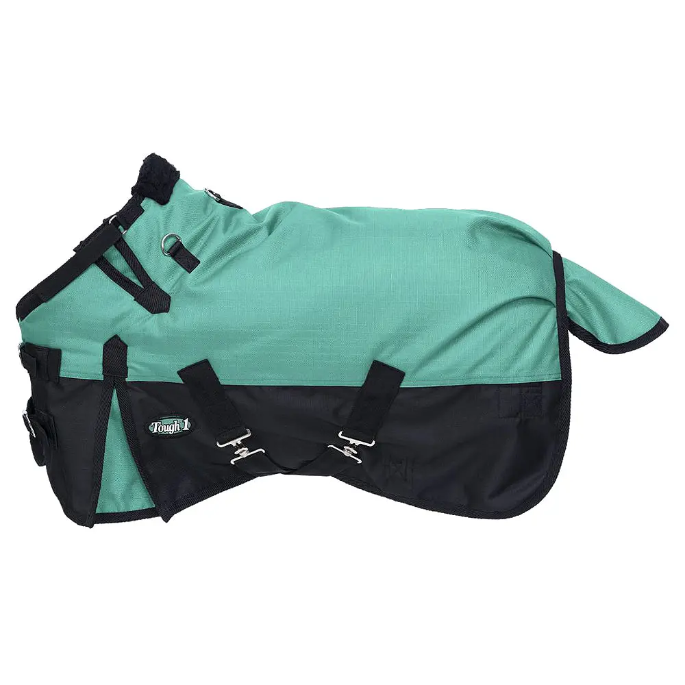 Tough 1 1200D Horse Blanket Miniature Turnout Snuggit Black Turquoise 1