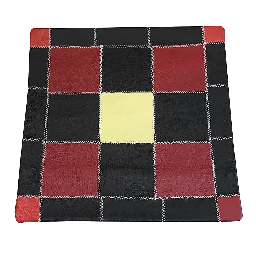Cowhide Leather Patchwork Cushion Pillow Cover 1