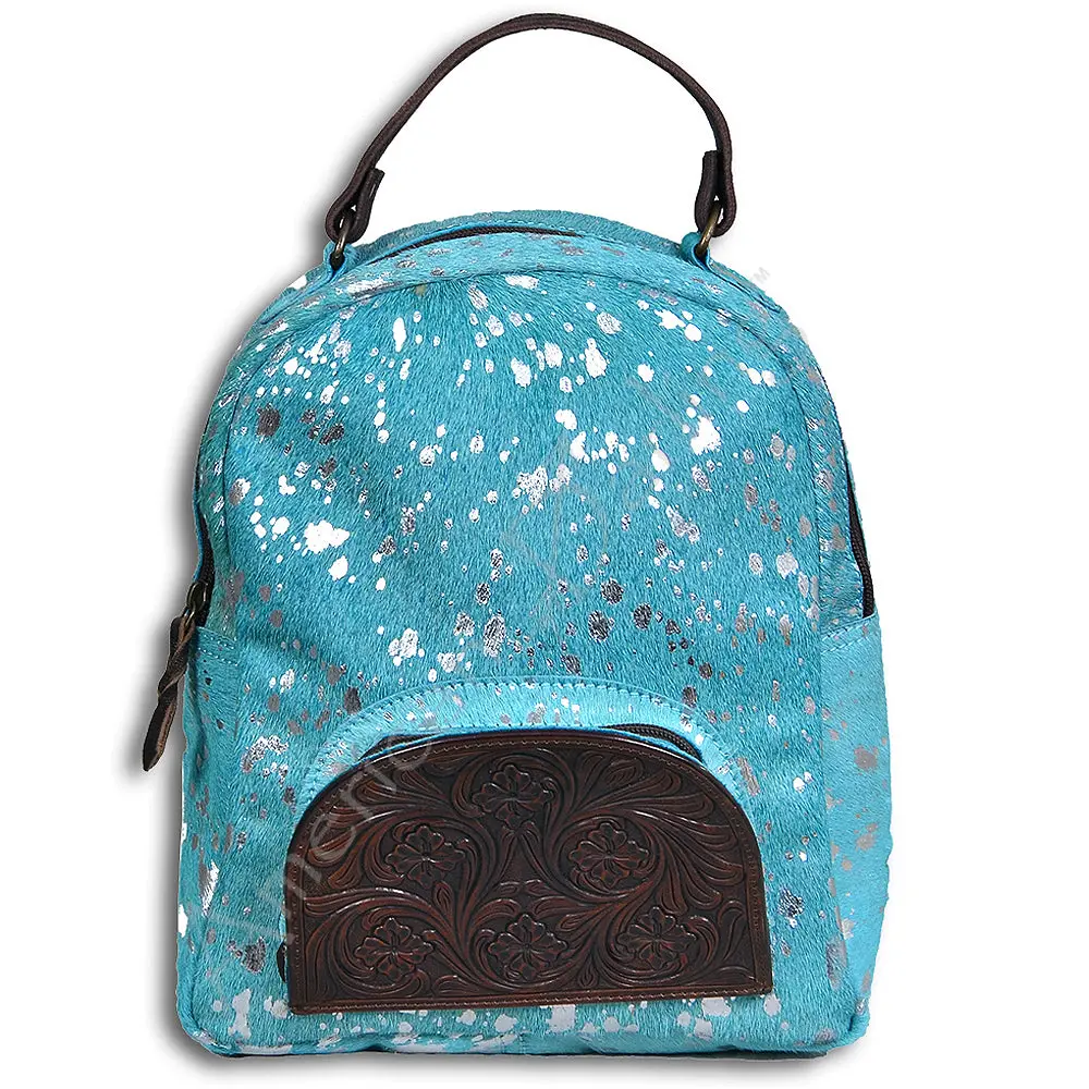 American Darling Backpack Hand Tooled Hair On Genuine Leather Western Women Bag | For Laptop School Purse Travel 1
