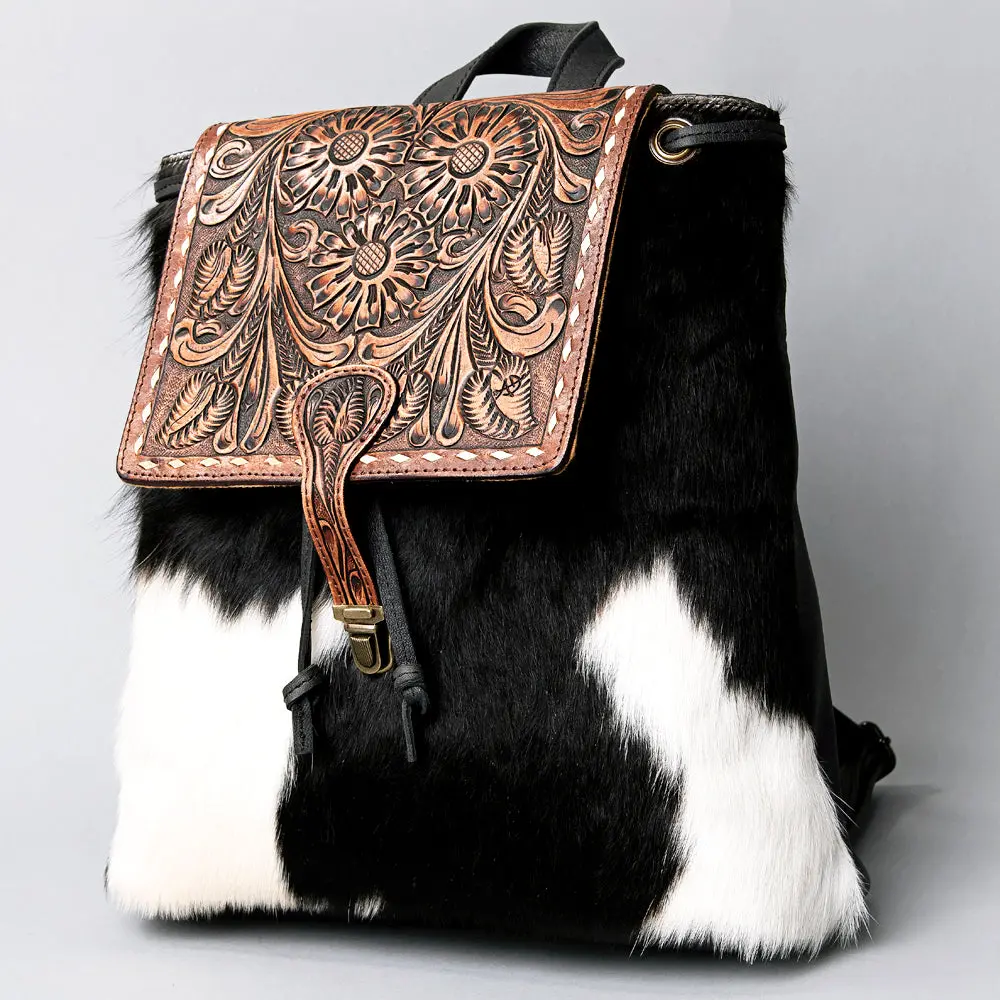 American Darling Backpack Hand Tooled Hair On Genuine Leather Western Women Bag | For Laptop School Purse Travel 2