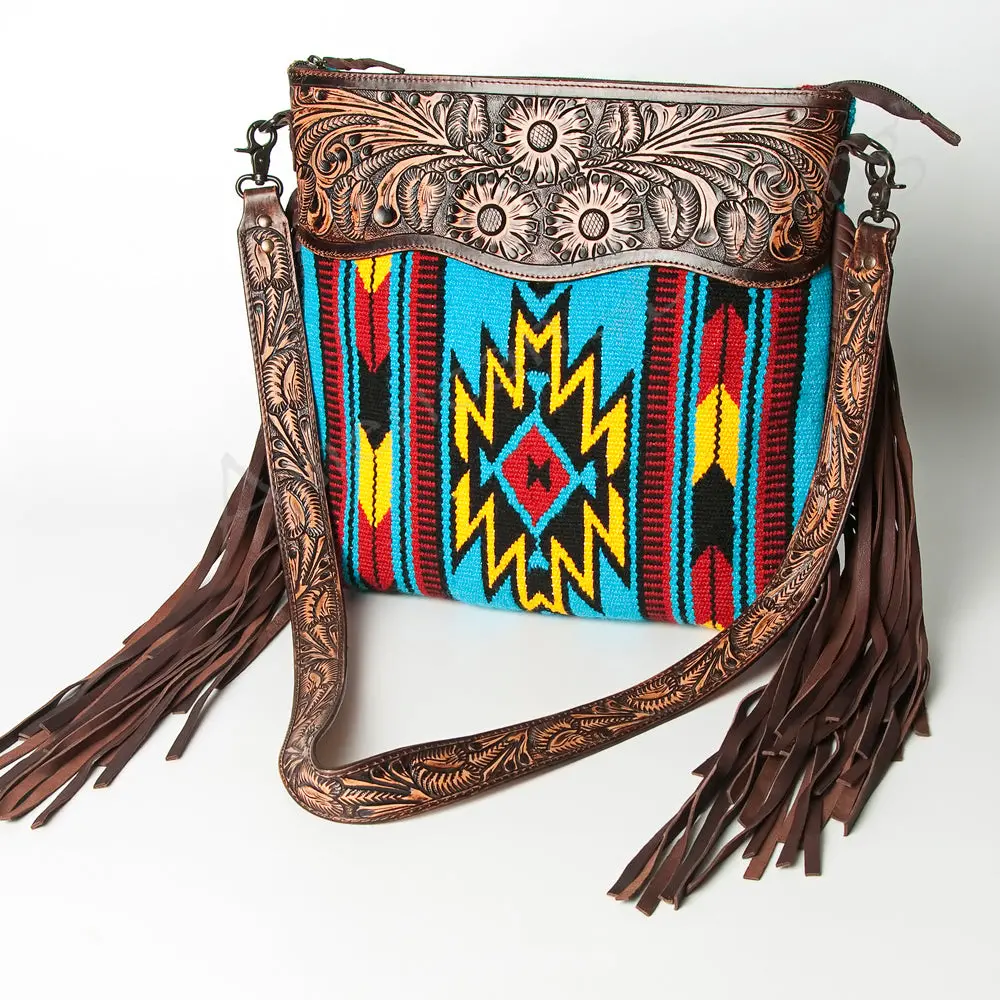 American Darling Cross Body Hand Tooled Saddle Blanket Genuine Leather Western Women Bag Handbag Purse | Crossbody For |Cute 1