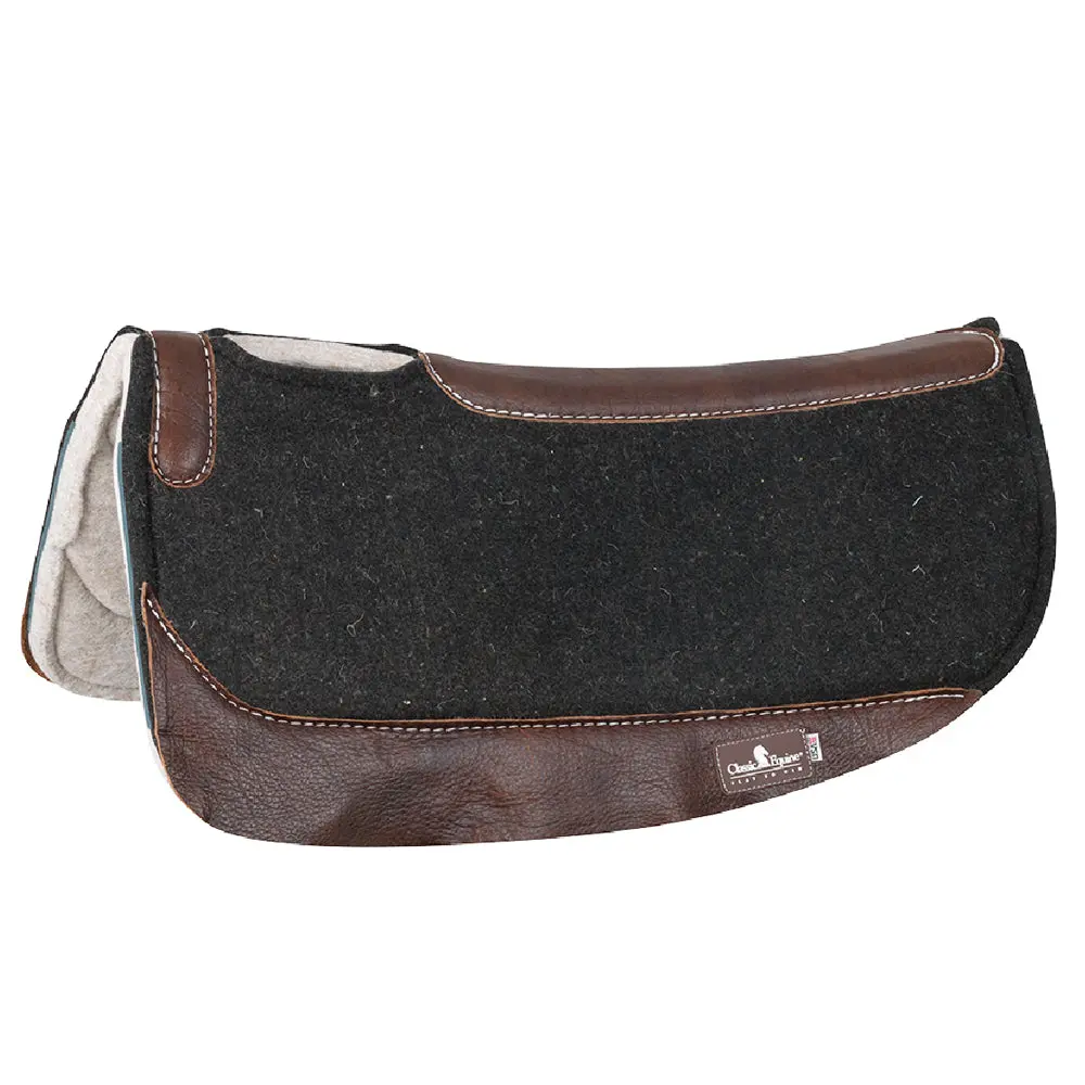 1 In Thick Classic Equine Esp Horse Saddle Barrel Pad Black 1