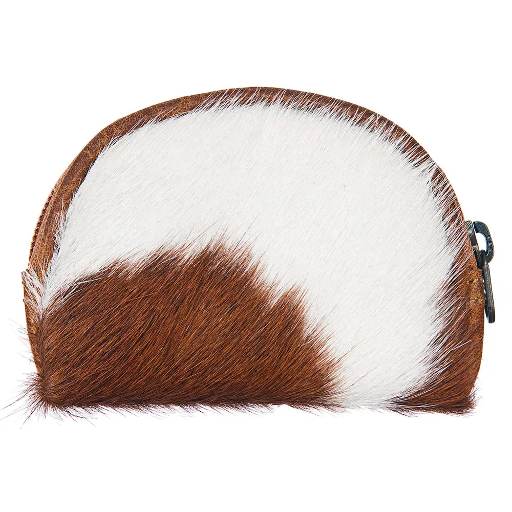 American Darling Coin Purse Bag Handcrafted From Hair-On Cowhide And Genuine Leather With Ykk Zipper And Compact Design 2