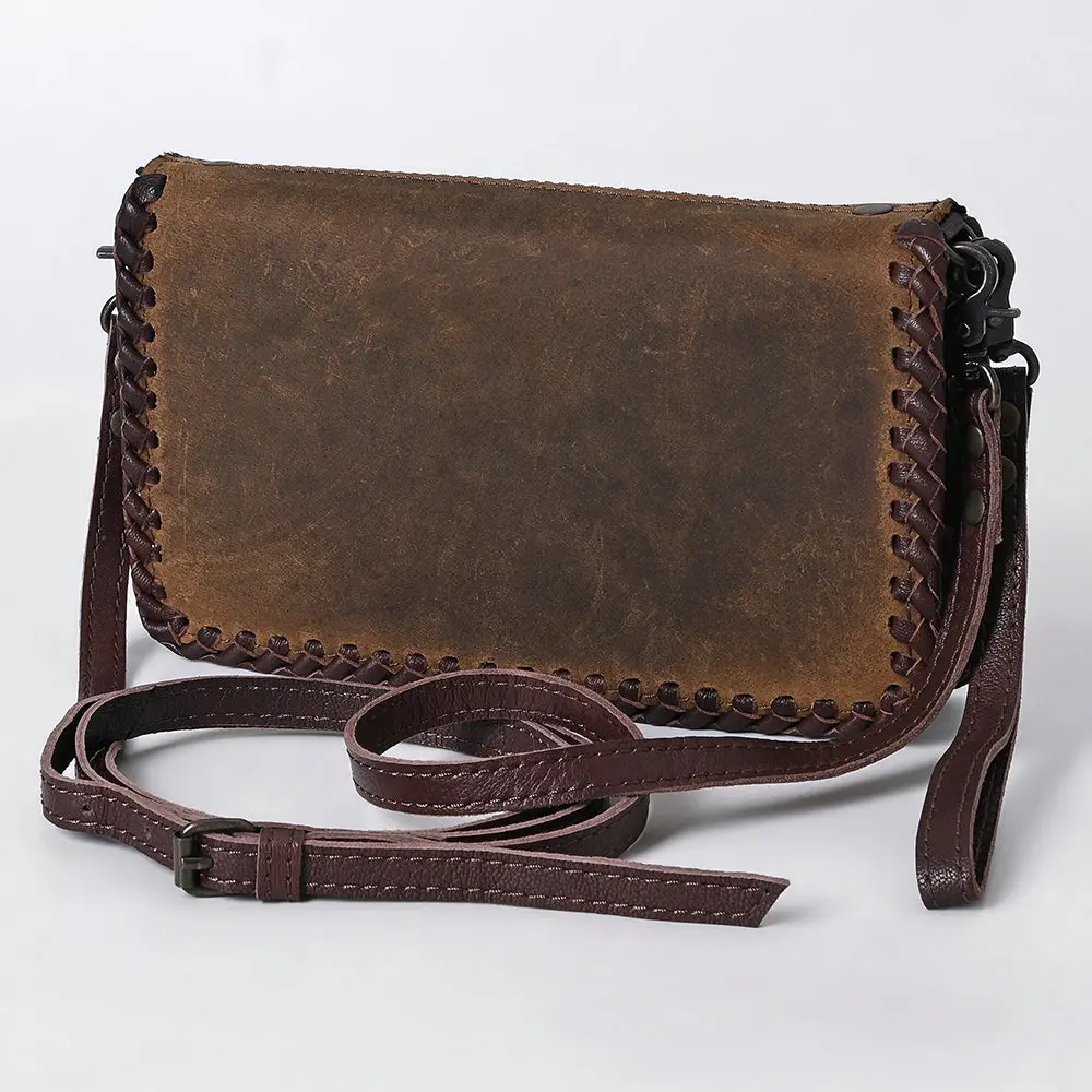 American Darling Organiser Bag Handcrafted From Braided Full Grain Genuine Leather With Ykk Zipper And Large Capacity 1