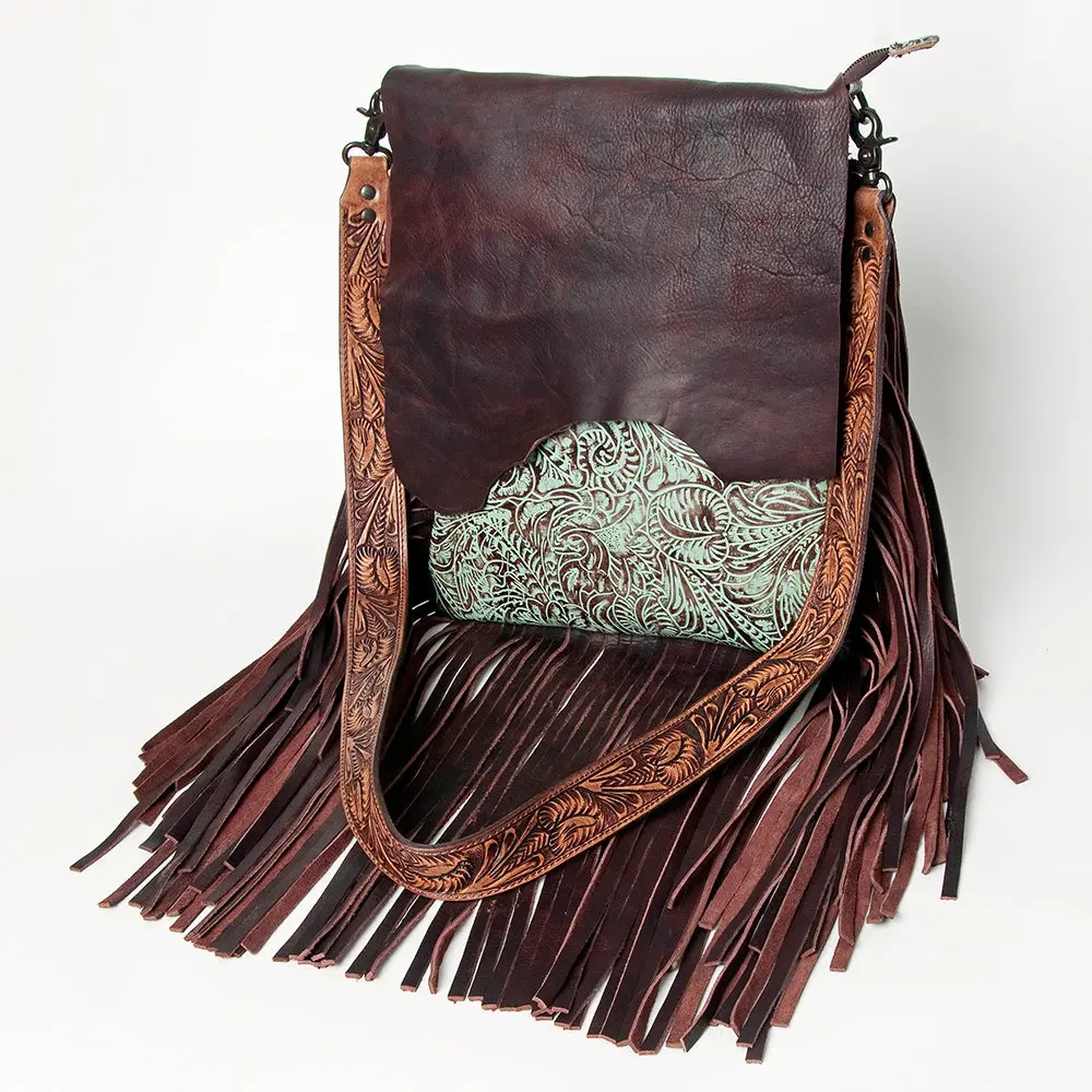American Darling Messenger Hand Tooled Full Grain Genuine Leather Western Women Bag Handbag Purse | Crossbody For Cute 1