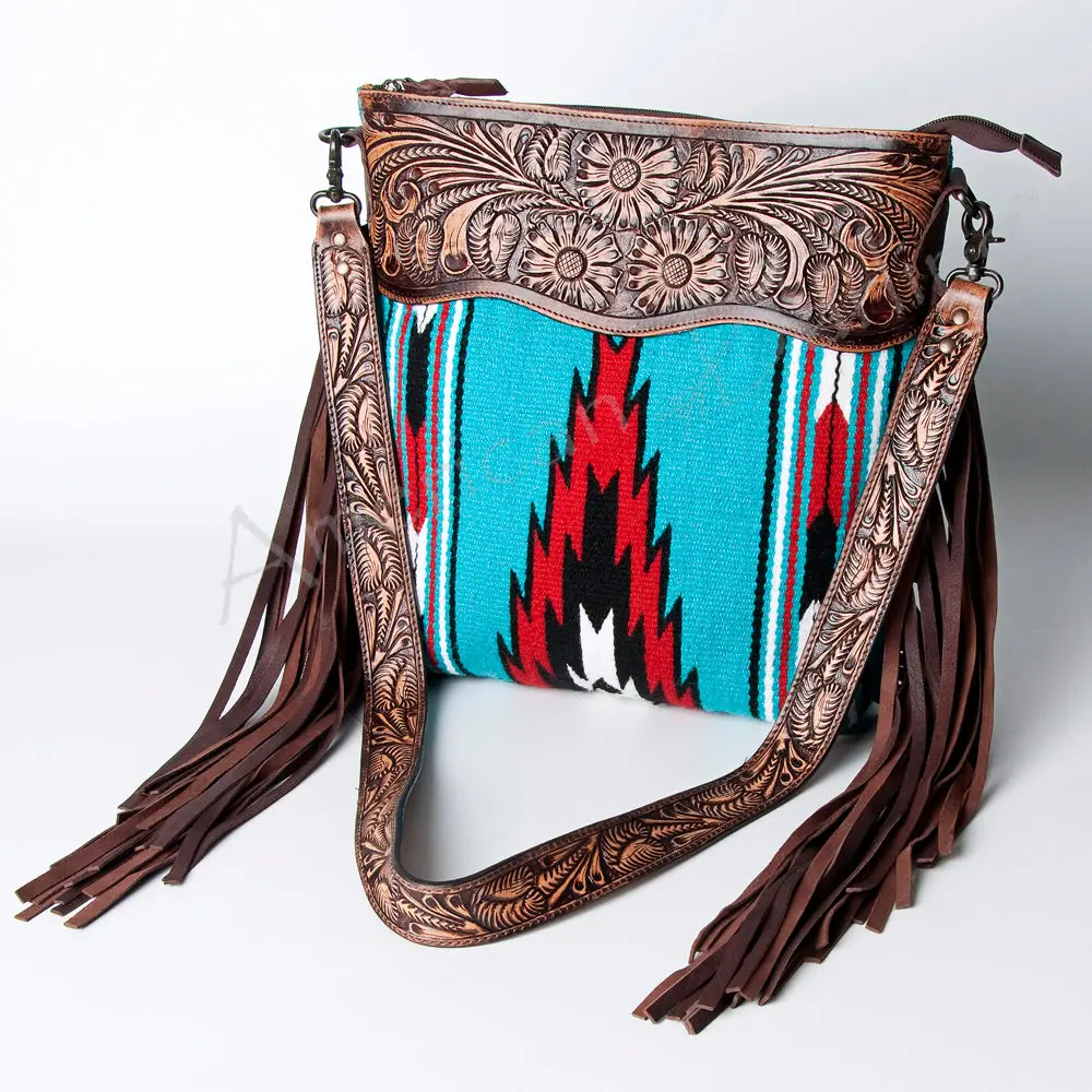 American Darling Cross Body Hand Tooled Saddle Blanket Genuine Leather Western Women Bag Handbag Purse | Crossbody For |Cute 1